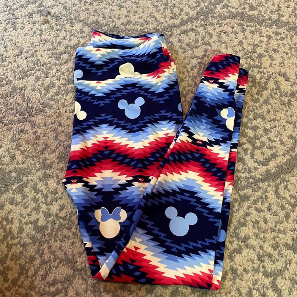 LulRoe leggings Mickey and Minnie mouse designs. Pre-owned in great condition